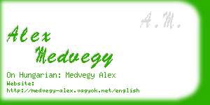 alex medvegy business card